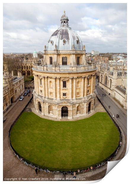The Radcliffe Camera Building, Oxford Print by Alan Crawford