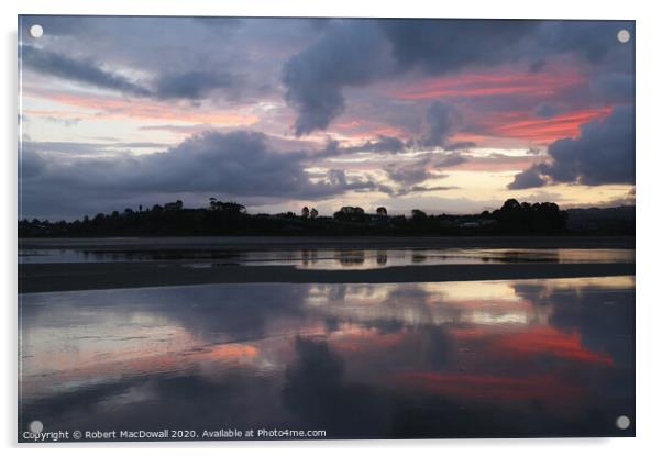Evening sky from Matua - 2 Acrylic by Robert MacDowall