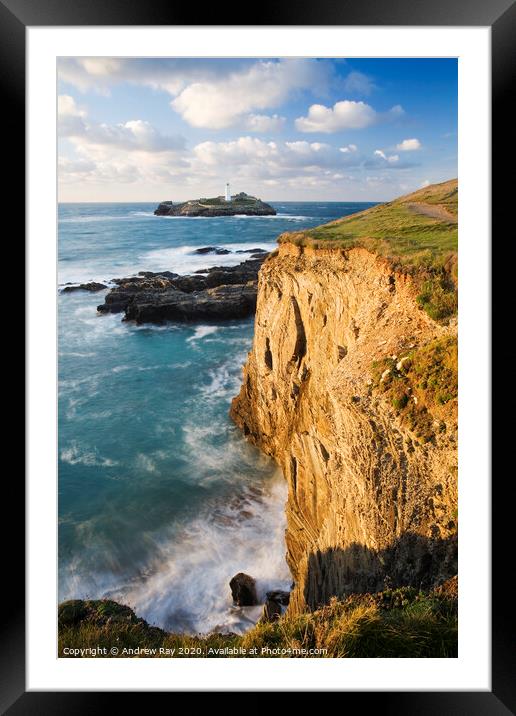 Godrevy Point Framed Mounted Print by Andrew Ray