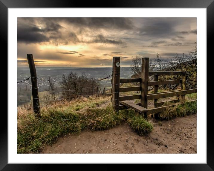View from Peel Tower Holcombe Hill Ramsbottom Bury Framed Mounted Print by Jonathan Thirkell