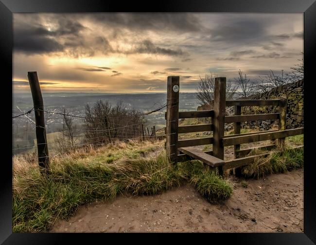 View from Peel Tower Holcombe Hill Ramsbottom Bury Framed Print by Jonathan Thirkell