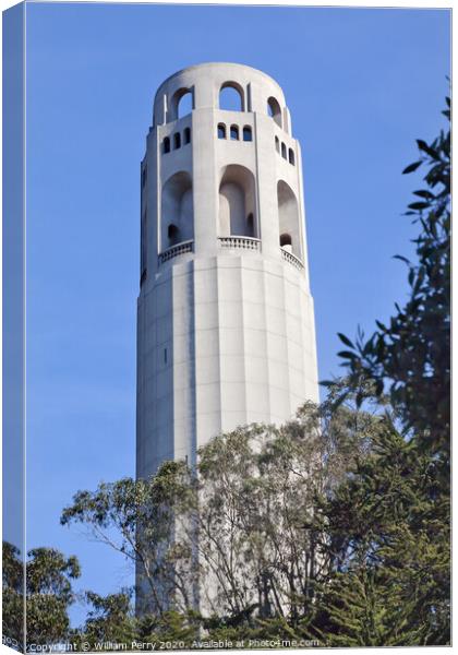 Coit Tower San Francisco California Canvas Print by William Perry