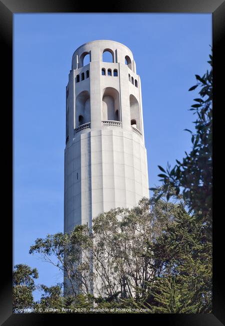 Coit Tower San Francisco California Framed Print by William Perry