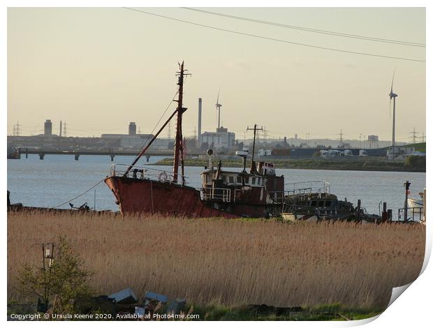 A rusting relic  Print by Ursula Keene