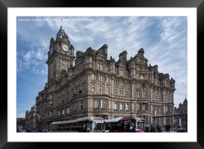 Busy Edinburgh Framed Mounted Print by Kevin White