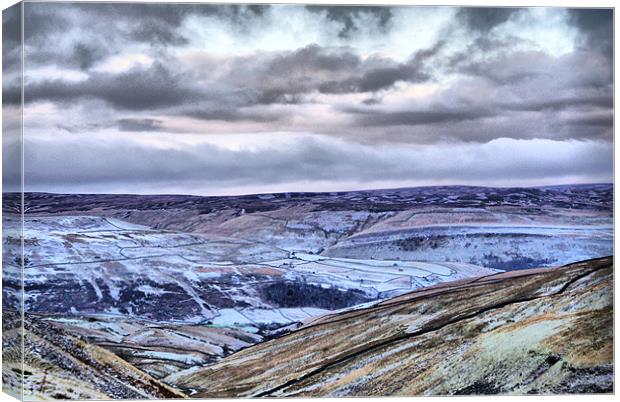 Dalescape ~ Buttertubs In Winter Canvas Print by Sandi-Cockayne ADPS