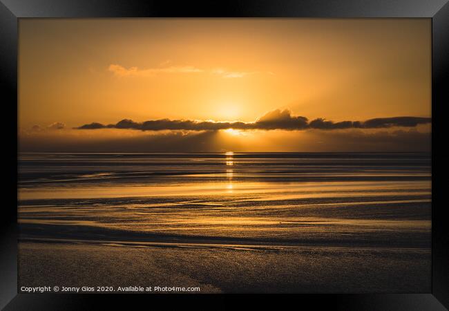 Golden Sunset at Silverdale Framed Print by Jonny Gios