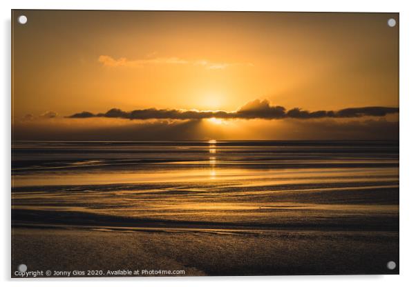 Golden Sunset at Silverdale Acrylic by Jonny Gios