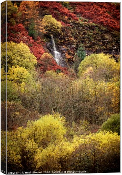 Autumnal Scene in the Welsh Valleys Canvas Print by Heidi Stewart