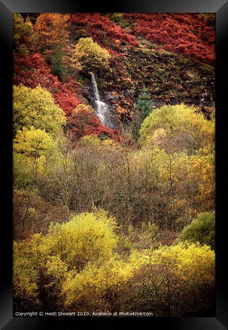 Autumnal Scene in the Welsh Valleys Framed Print by Heidi Stewart