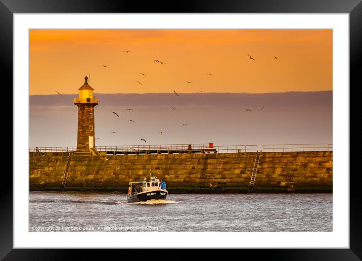 Coming home Whitby Framed Mounted Print by kevin cook