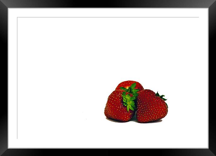 Strawberries Framed Mounted Print by Doug McRae