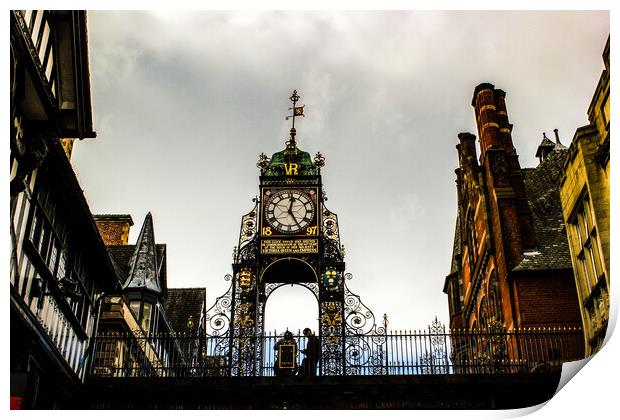''Meet me under the Clock'' - Chester Print by Paddy Art