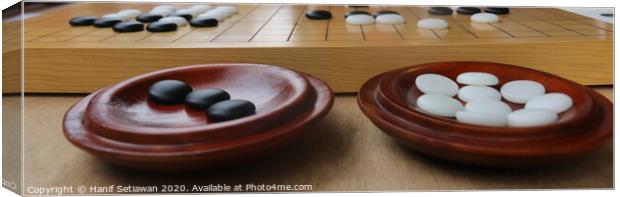 Chinese Go Game Weiqi Canvas Print by Hanif Setiawan