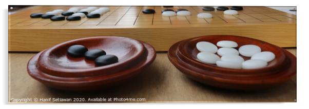 Chinese Go Game Weiqi Acrylic by Hanif Setiawan