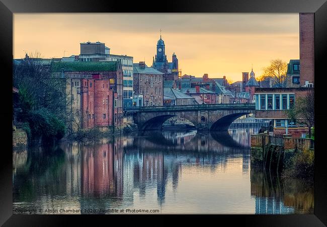 Ouse Bridge York Framed Print by Alison Chambers