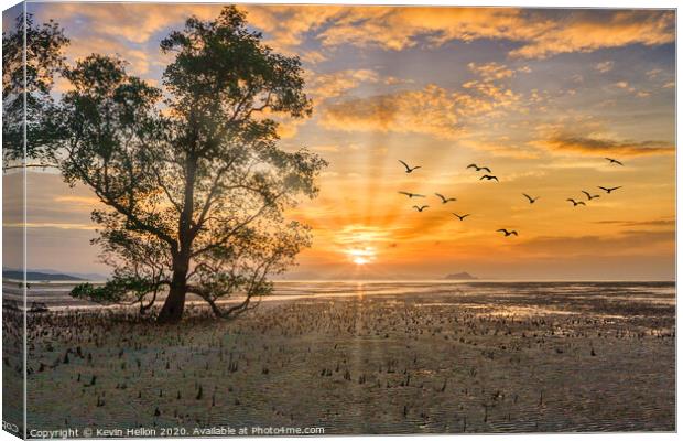 Sunrise, Phang Nga Bay Canvas Print by Kevin Hellon