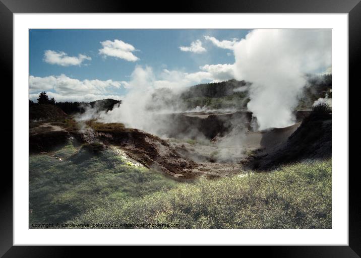 Craters of the Moon, New Zealand Framed Mounted Print by Carole-Anne Fooks