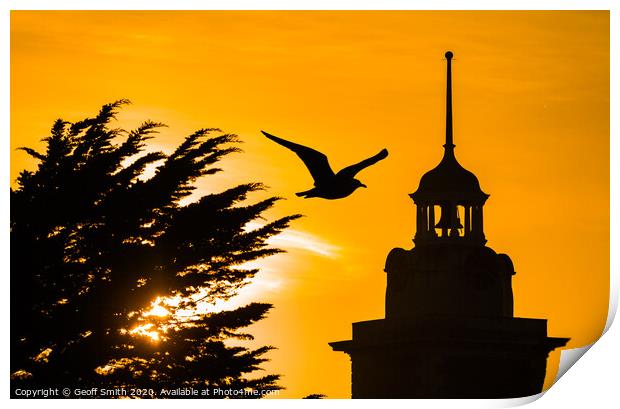 Sunset by Clock Tower Print by Geoff Smith