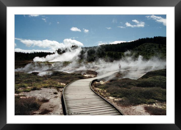 Craters of the Moon, New Zealand Framed Mounted Print by Carole-Anne Fooks