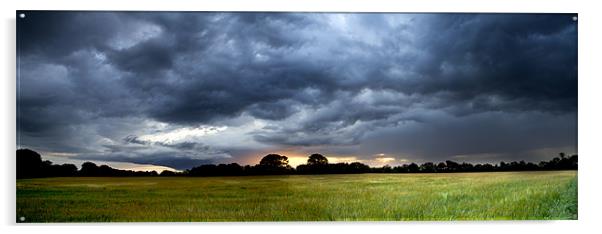 Stormy Sunset Acrylic by Paul Macro