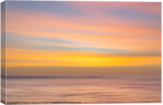 Smooth Sunrise Canvas Print by Simon Maycock