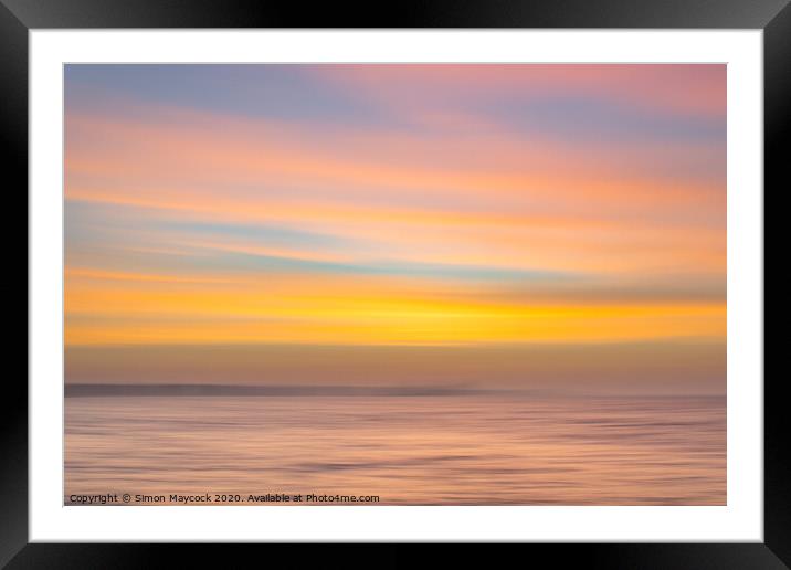 Smooth Sunrise Framed Mounted Print by Simon Maycock