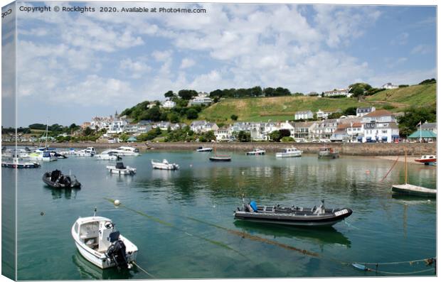 Gorey Harbour in Jersey, Channel Islands Canvas Print by Rocklights 