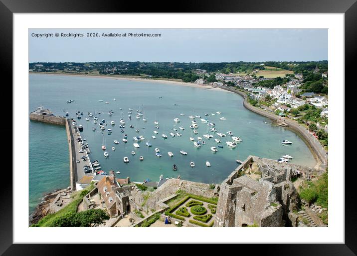 Gorey Harbour in Jersey, Channel Islands Framed Mounted Print by Rocklights 
