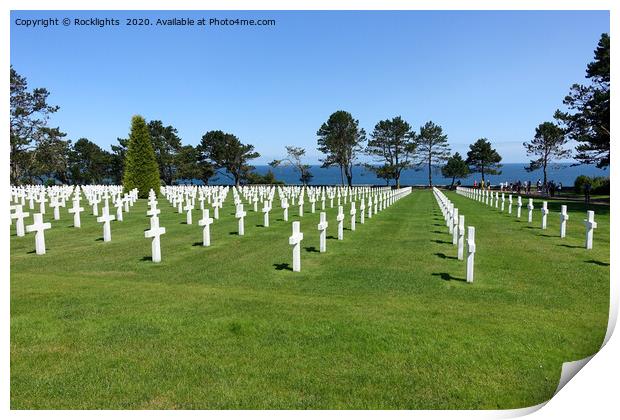 The Normandy American Cemetery  Print by Rocklights 