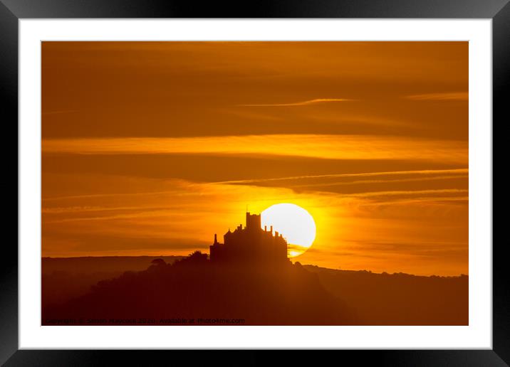 Sunrise behind the Mount Framed Mounted Print by Simon Maycock