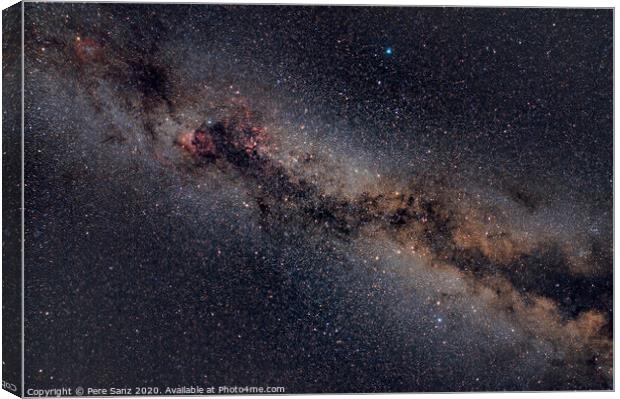 The northern Milky Way through the area of the Summer Triangle Canvas Print by Pere Sanz
