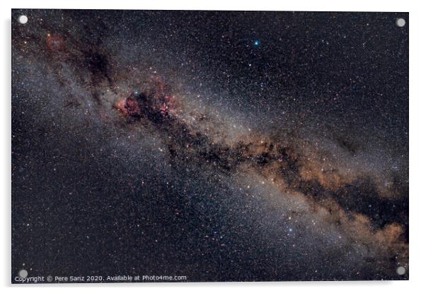 The northern Milky Way through the area of the Summer Triangle Acrylic by Pere Sanz