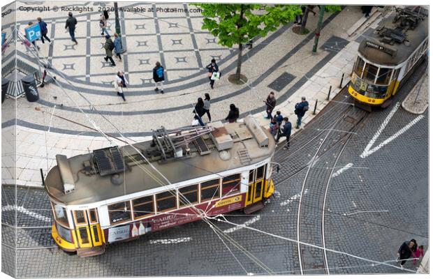 Tram in Lisbon Canvas Print by Rocklights 