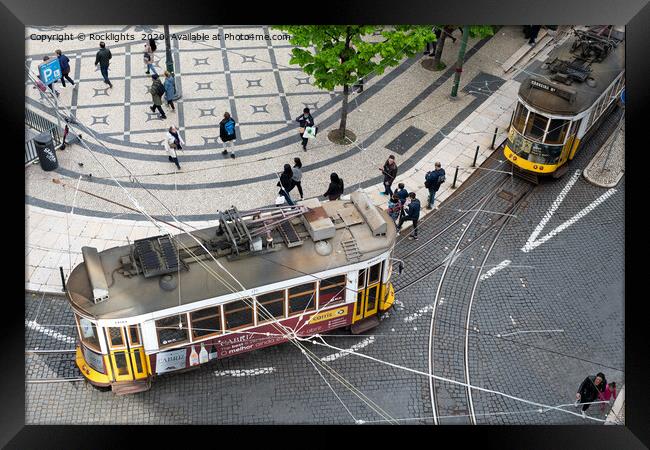 Tram in Lisbon Framed Print by Rocklights 