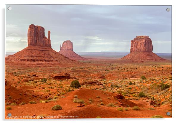 View of Monument Valley Desert Acrylic by Pere Sanz
