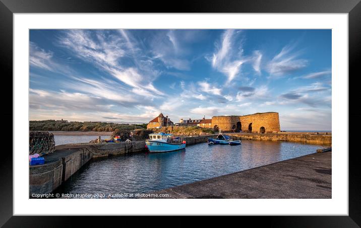Beadnell Harbour Framed Mounted Print by Robin Hunter