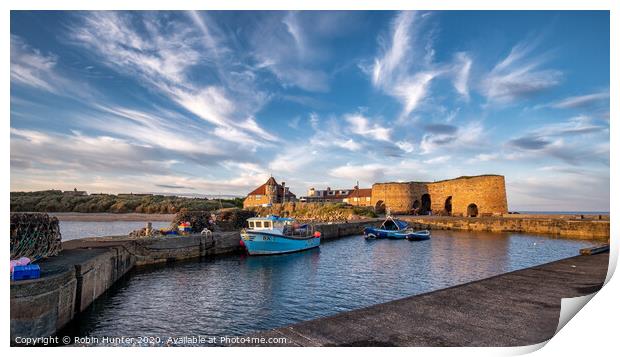 Beadnell Harbour Print by Robin Hunter