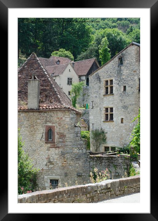 St Cirq Lapopie Framed Mounted Print by Rocklights 