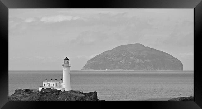 Turnberry Lighthouse and Paddy`s Milestone. (Ailsa Framed Print by Allan Durward Photography
