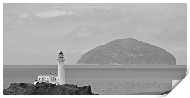 Turnberry Lighthouse and Paddy`s Milestone. (Ailsa Print by Allan Durward Photography