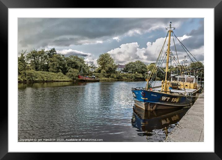 Ramelton harbour,Donegal,Ireland Framed Mounted Print by jim Hamilton
