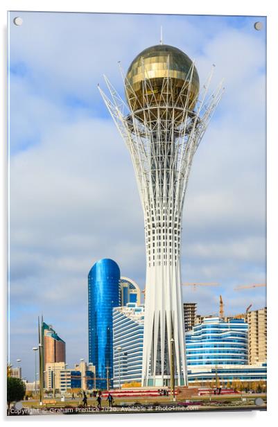 Bayterek Tower, Nur-Sultan (Astana) Acrylic by Graham Prentice