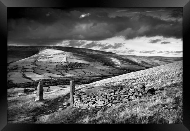 Hollins Cross & Vale of Edale Framed Print by Darren Galpin