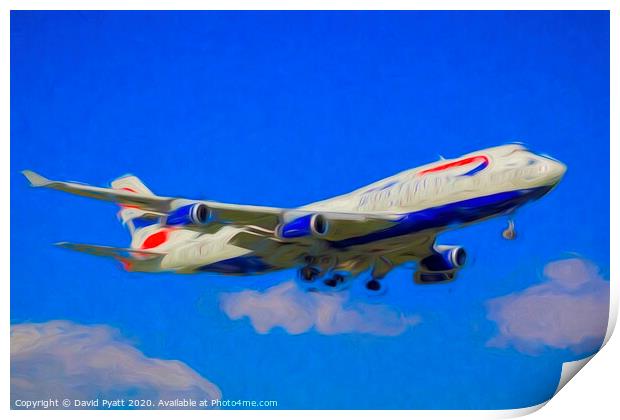 British Airways Boeing 747 Art Print by David Pyatt