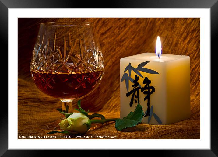 Cognac & Candlelight Framed Mounted Print by David Lewins (LRPS)