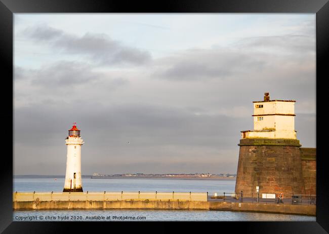 New Brighton and Perch Rock Framed Print by chris hyde