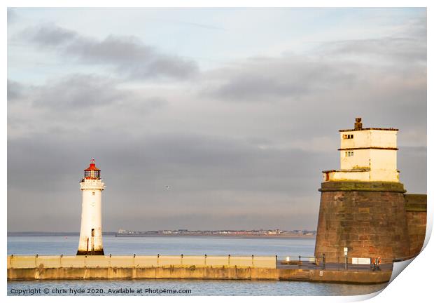 New Brighton and Perch Rock Print by chris hyde