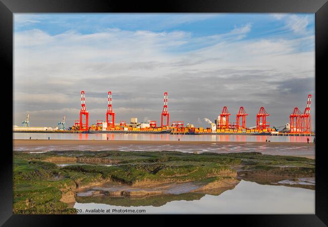 Seaforth Container Terminal Framed Print by chris hyde