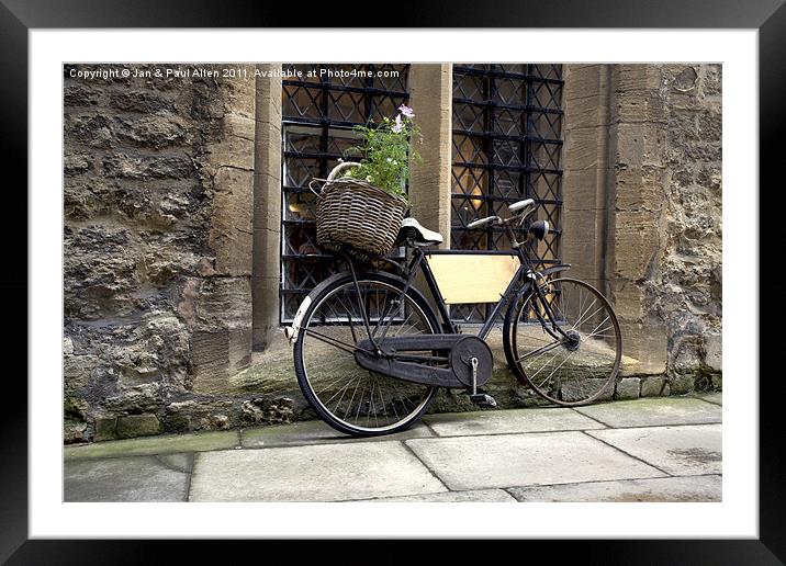 The Bike Framed Mounted Print by Jan Allen